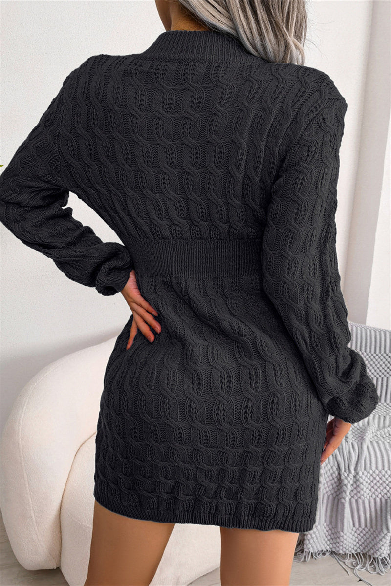 Fashion Casual O Neck Long Sleeve Dresses(3 Colors)