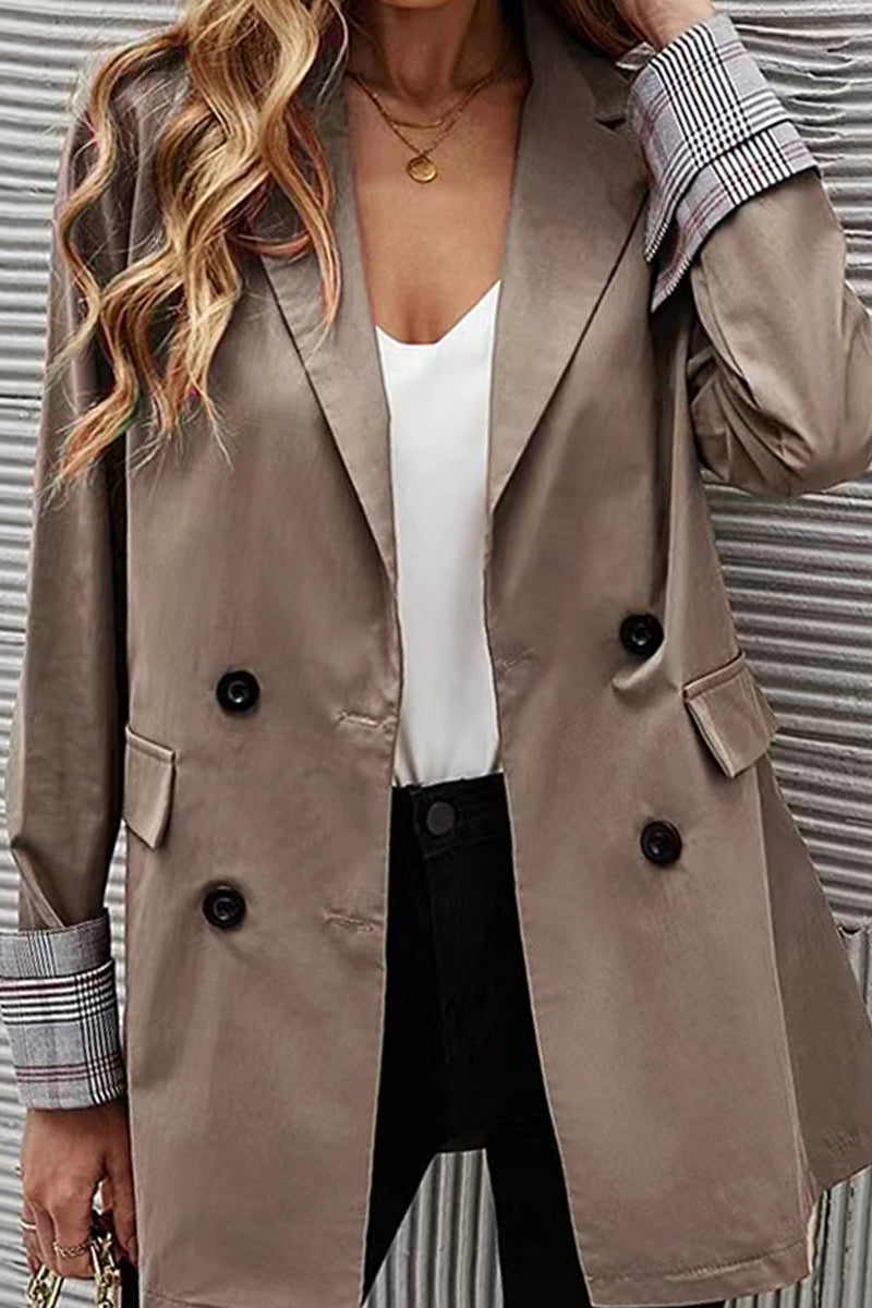 Fashion Casual Buttons Asymmetrical Turndown Collar Outerwear(6 Colors)