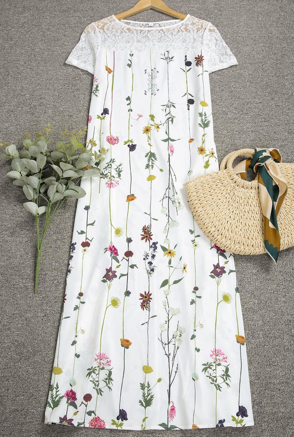 Wildflower Fantasies White Midi Dress