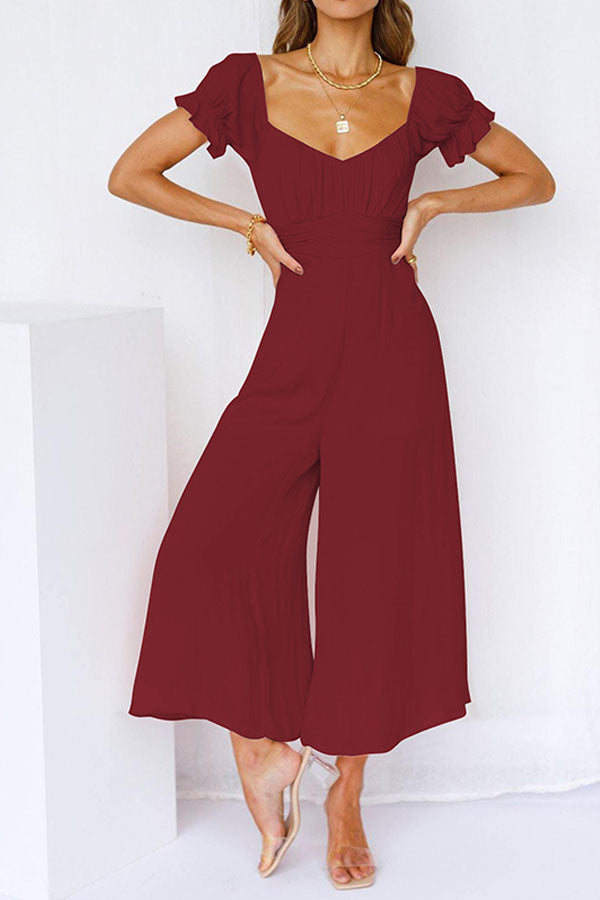 Pour Another One Satin Off Shoulder Jumpsuit