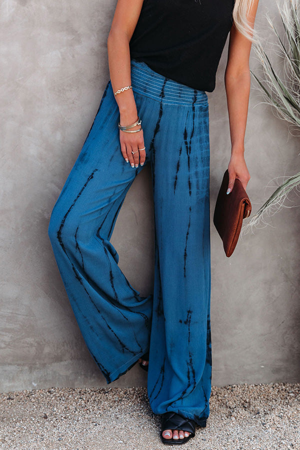 Emma Smocked Tie Dye Wide Leg Pants