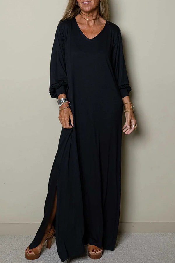 Women Casual V-neck Maxi Dress