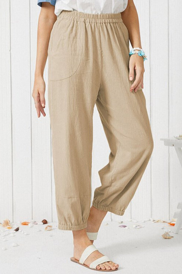 Pure Linen Casual Pants