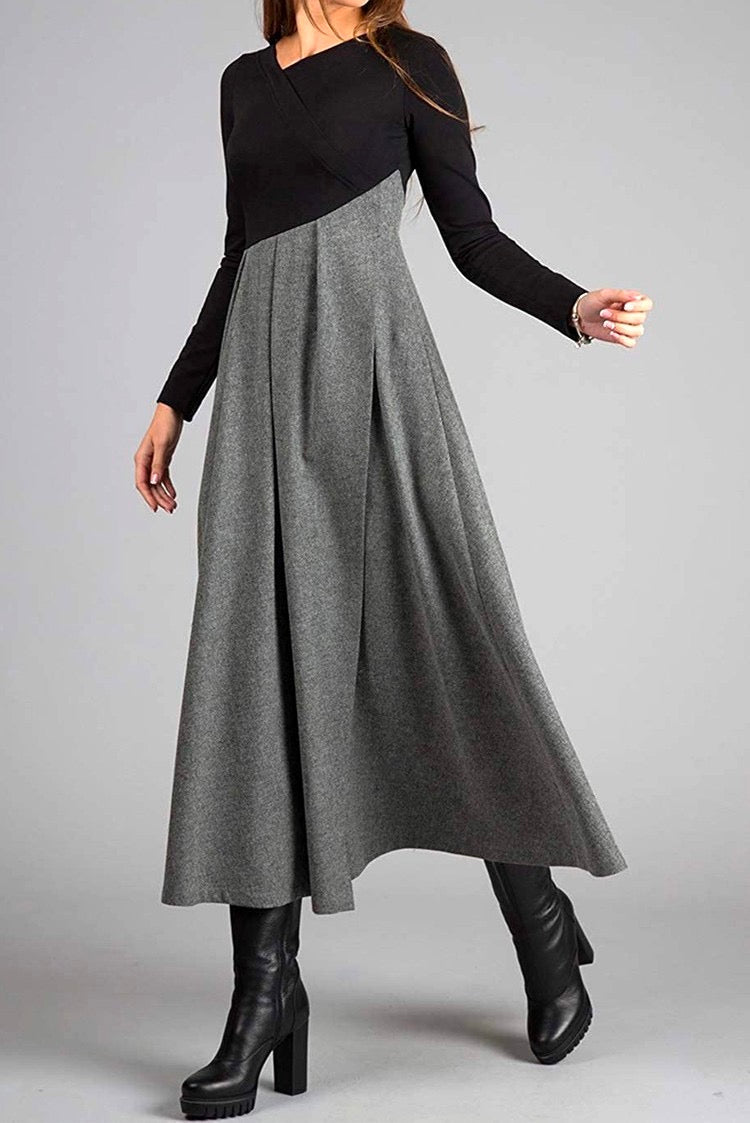 elegant long sleeves Maxi Dress