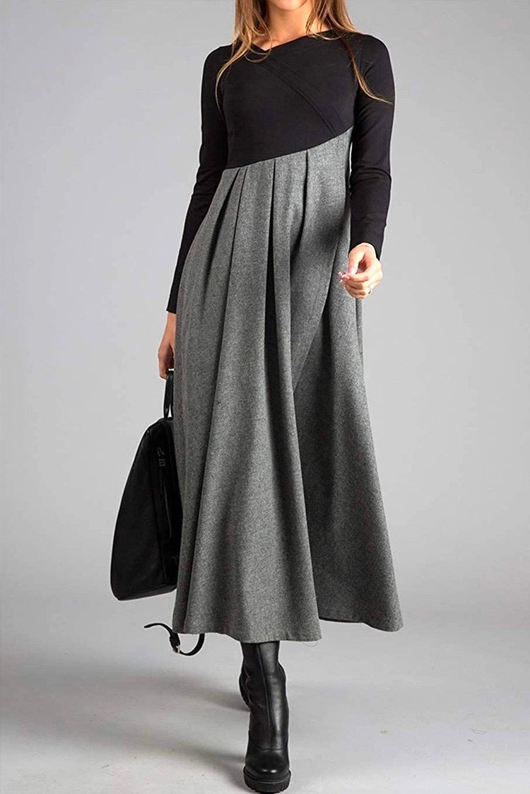 elegant long sleeves Maxi Dress