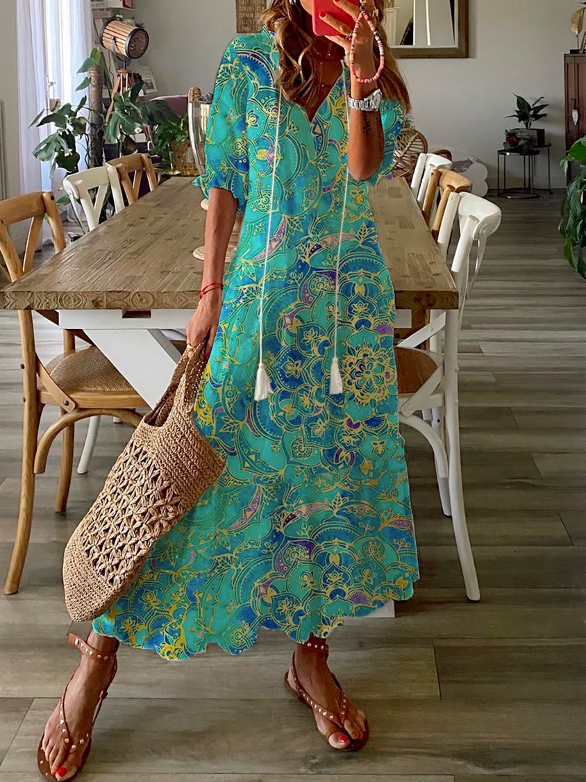 Boho Printed Casual Dresses