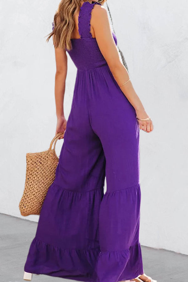 Elegant high waist wide leg jumpsuit