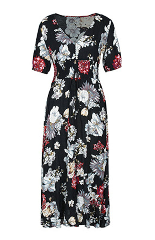 Women's Sexy Printed Waist Slimming Dress