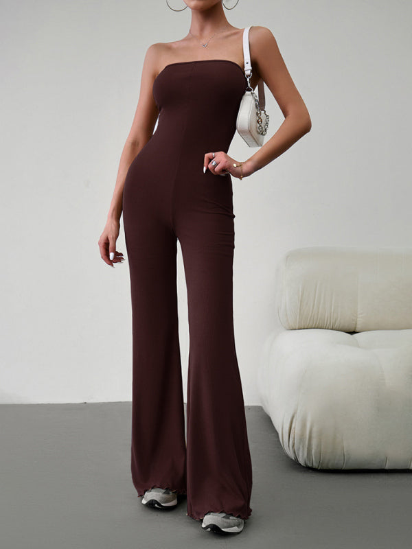 New women's elegant temperament slim sexy tube top jumpsuit