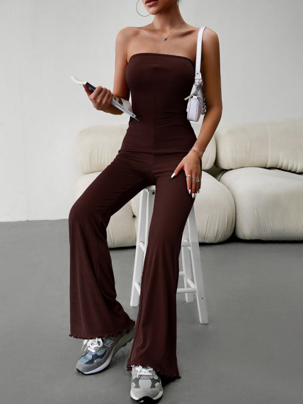 New women's elegant temperament slim sexy tube top jumpsuit