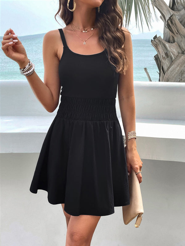 Women's elegant suspender sports dress