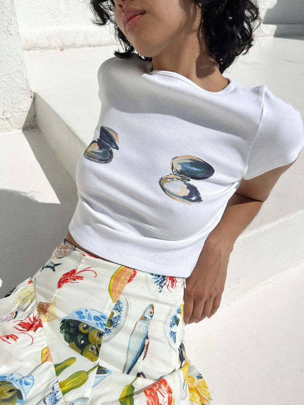 Women's graphic  fruit print Y2K short T-shirt