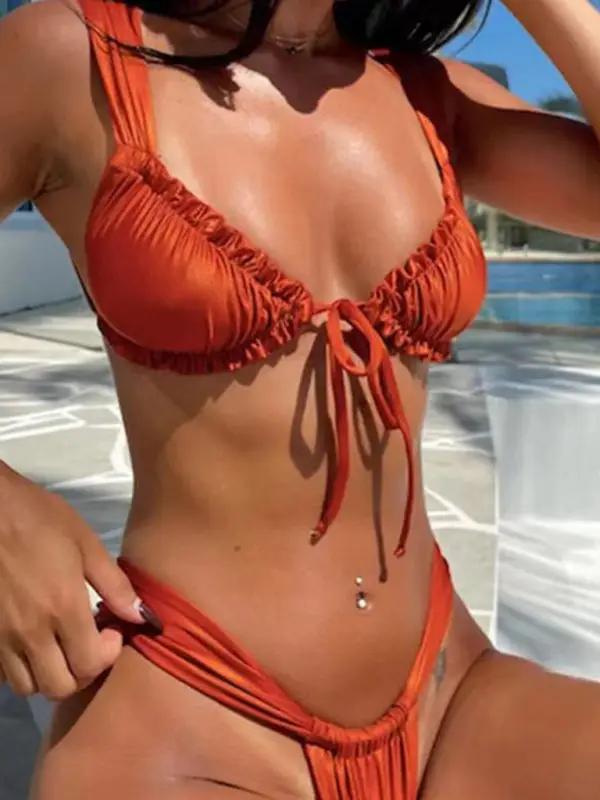 New bikini fashionable and sexy lace-up split suit