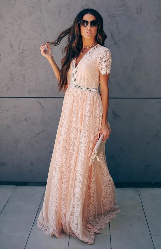 Women's  Fill Your Heart Lace Maxi Dress