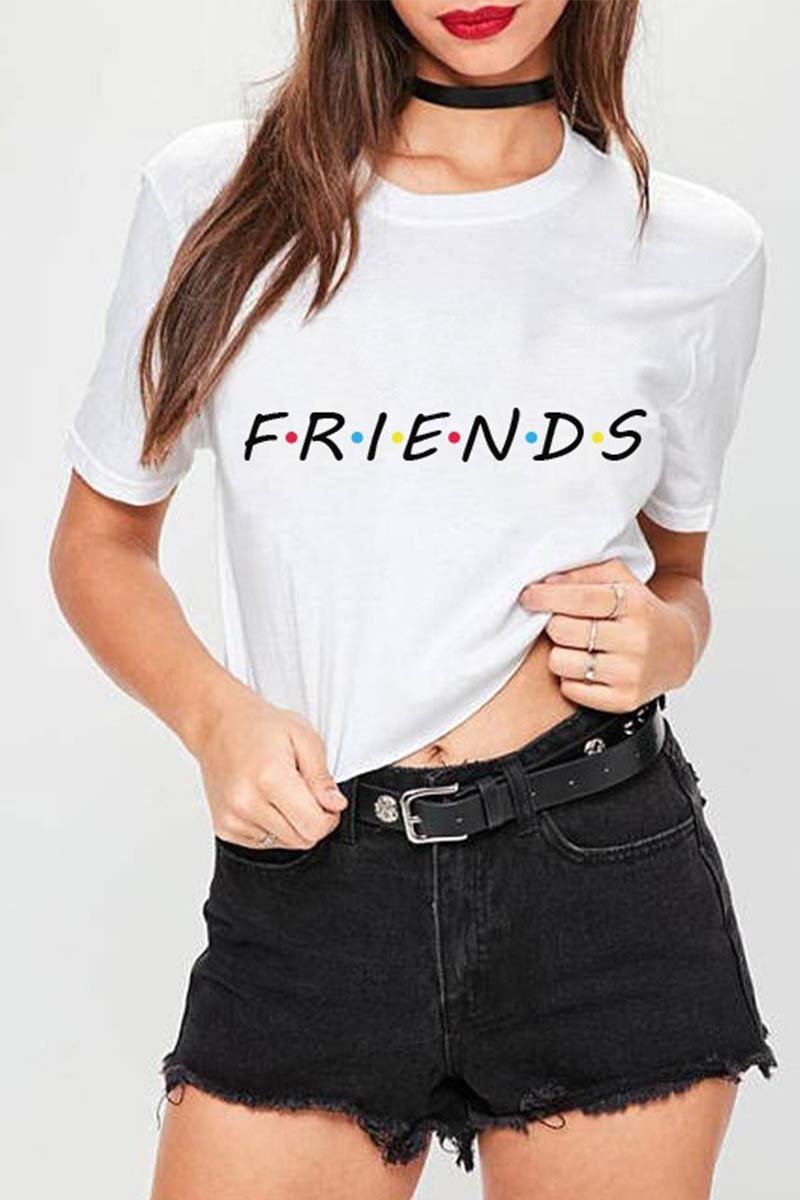 Noveify colorful letters print T-shirt