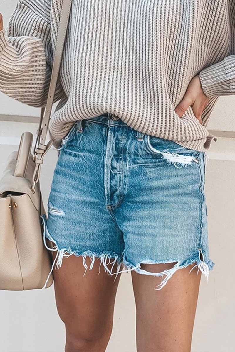 Noveify Casual Bibbed Jeans Shorts