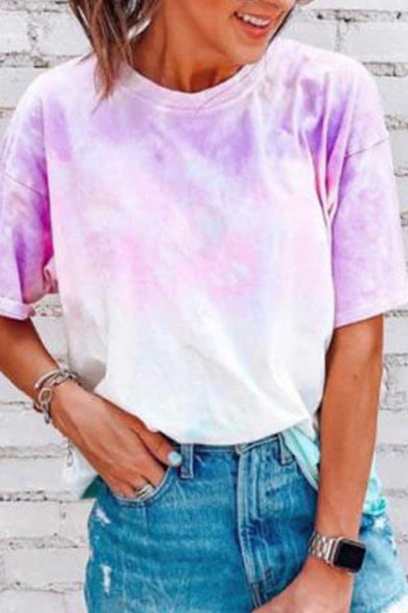 Noveify Tie-dye Loose tops